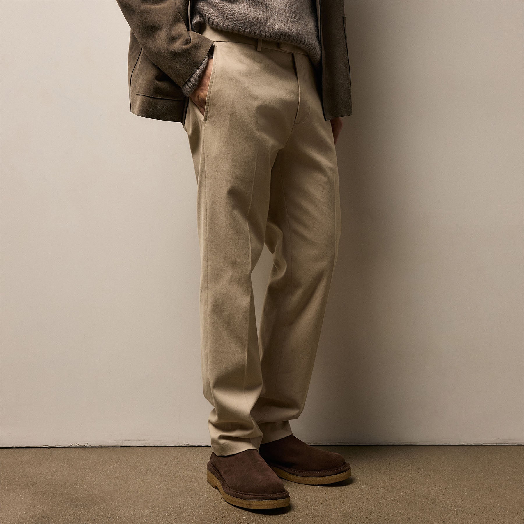 Relaxed Fit Twill Trouser Stone