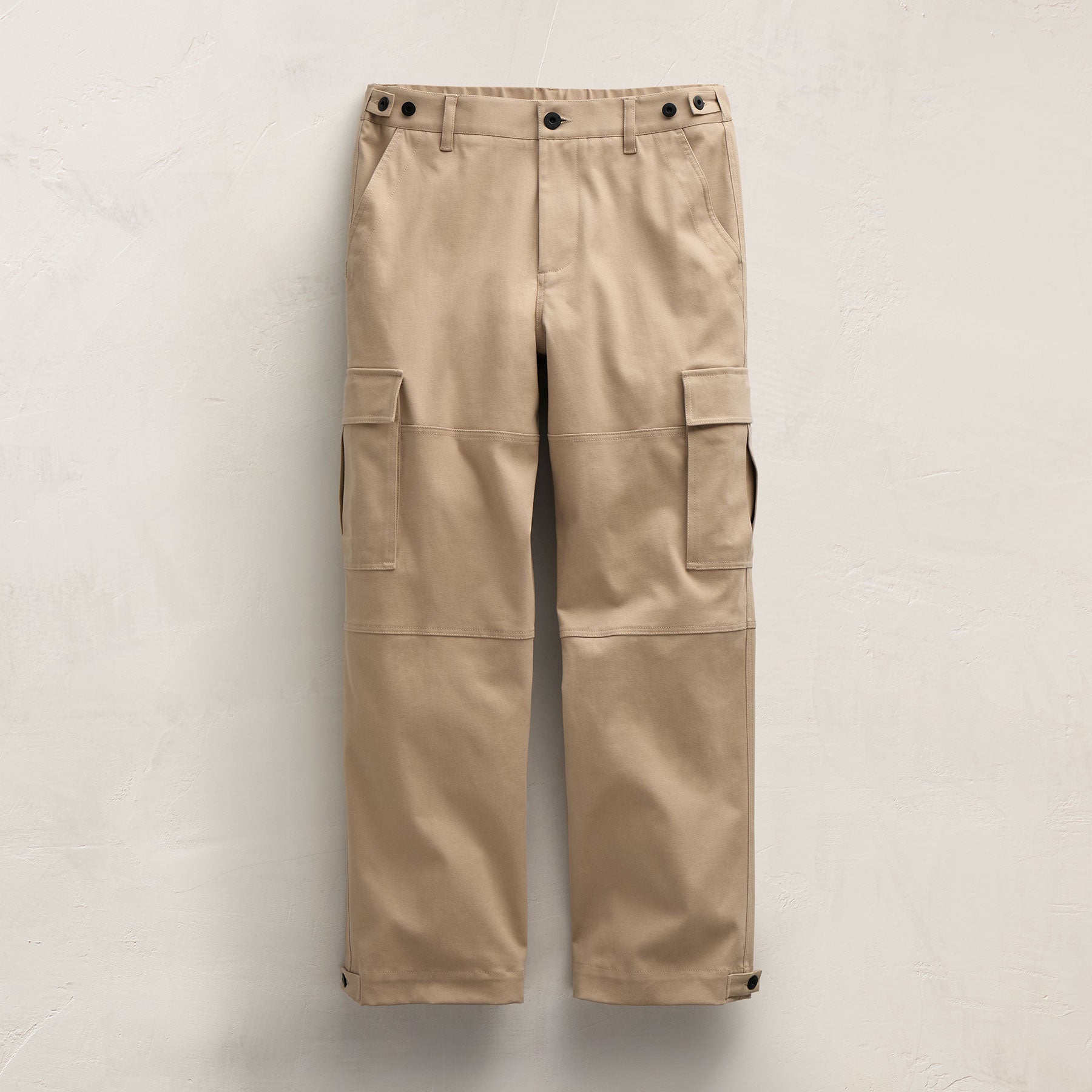 Relaxed Fit Cotton Cargo Light Khaki