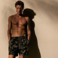 Standard Fit Print Short Black Army Green Pigment