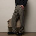 Relaxed Fit Wool Stretch Pull On Trouser Light Olive