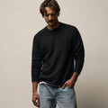 Classic Fit Recycled Cashmere Crew Sweater Black