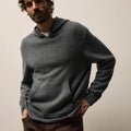 Relaxed Fit Recycled Cashmere Hooded Pullover Flannel