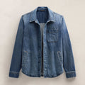 Relaxed Fit Denim Shirt Jacket Medium Wash