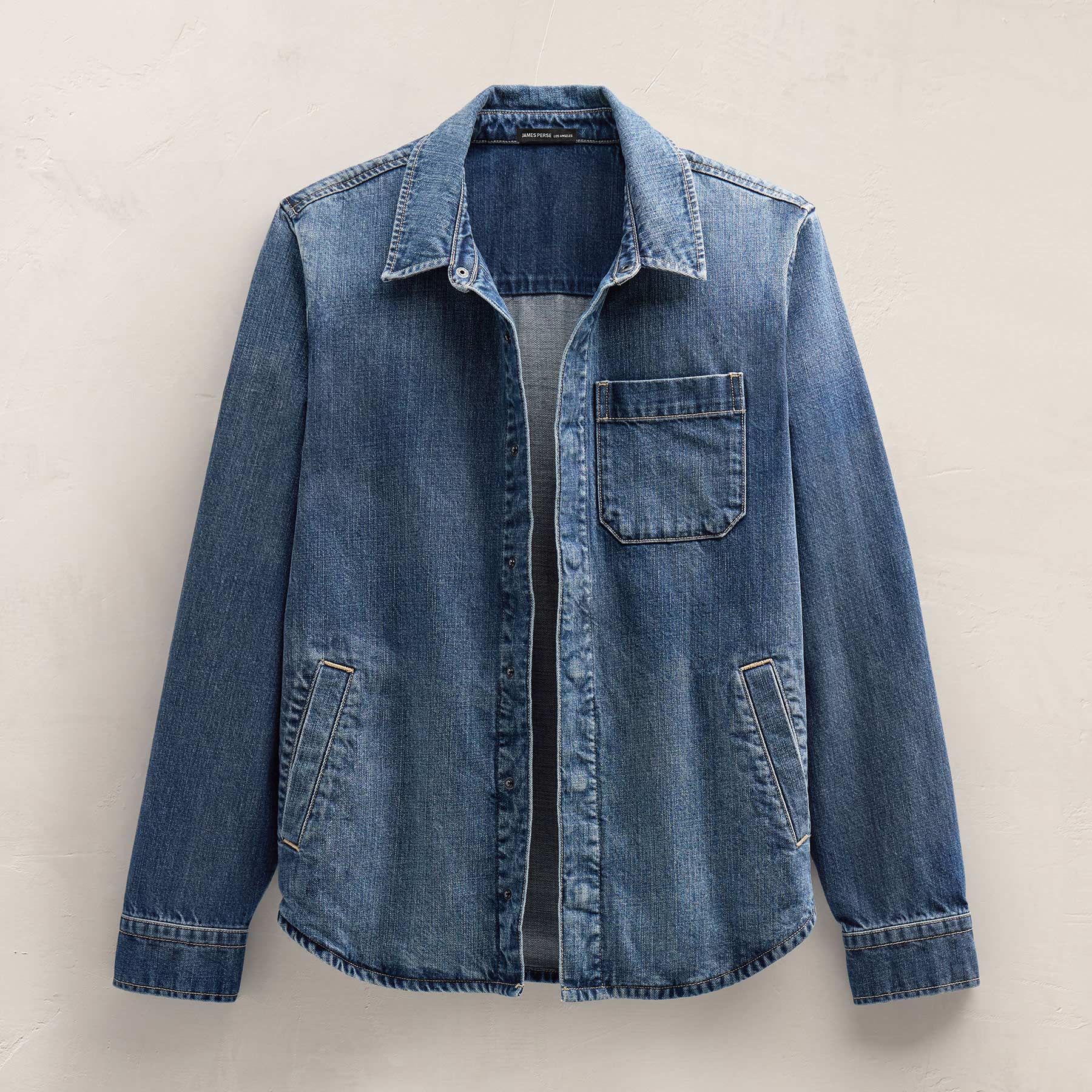 Relaxed Fit Denim Shirt Jacket Medium Wash