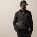 Regular Fit Wool Alpaca Stretch Zip Front Anthracite